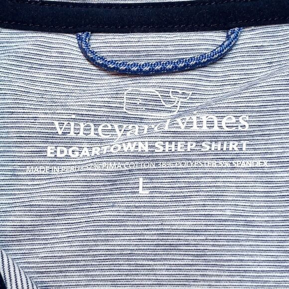 Vineyard Vines Edgartown Shep Shirt Size LARGE Pima Cotton Henley Sweater Golf - Picture 6 of 9